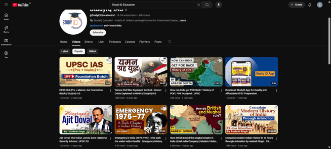 Top YT channels