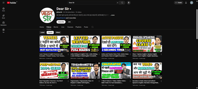 Top YT channels