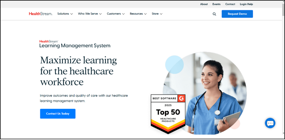 HealthStream  website screenshot