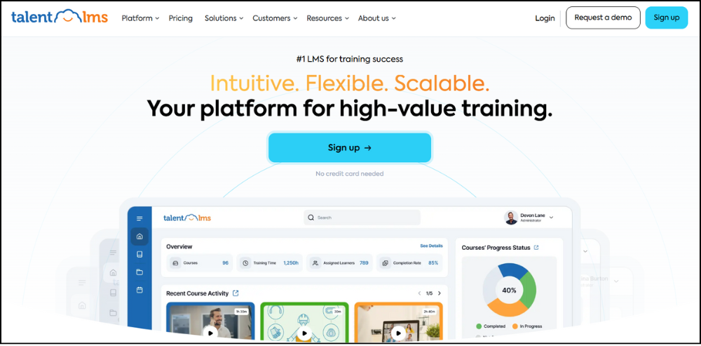 TalentLMS  website screenshot