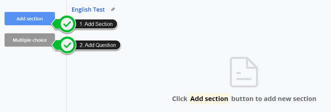 Assessment builder interface