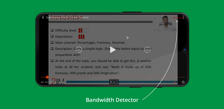 bandwidth detector feature