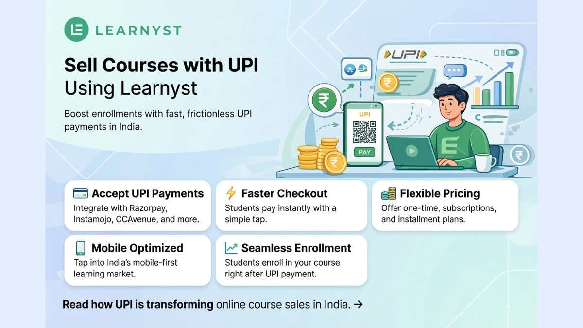 illustration of UPI Benefits and its use case in online courses