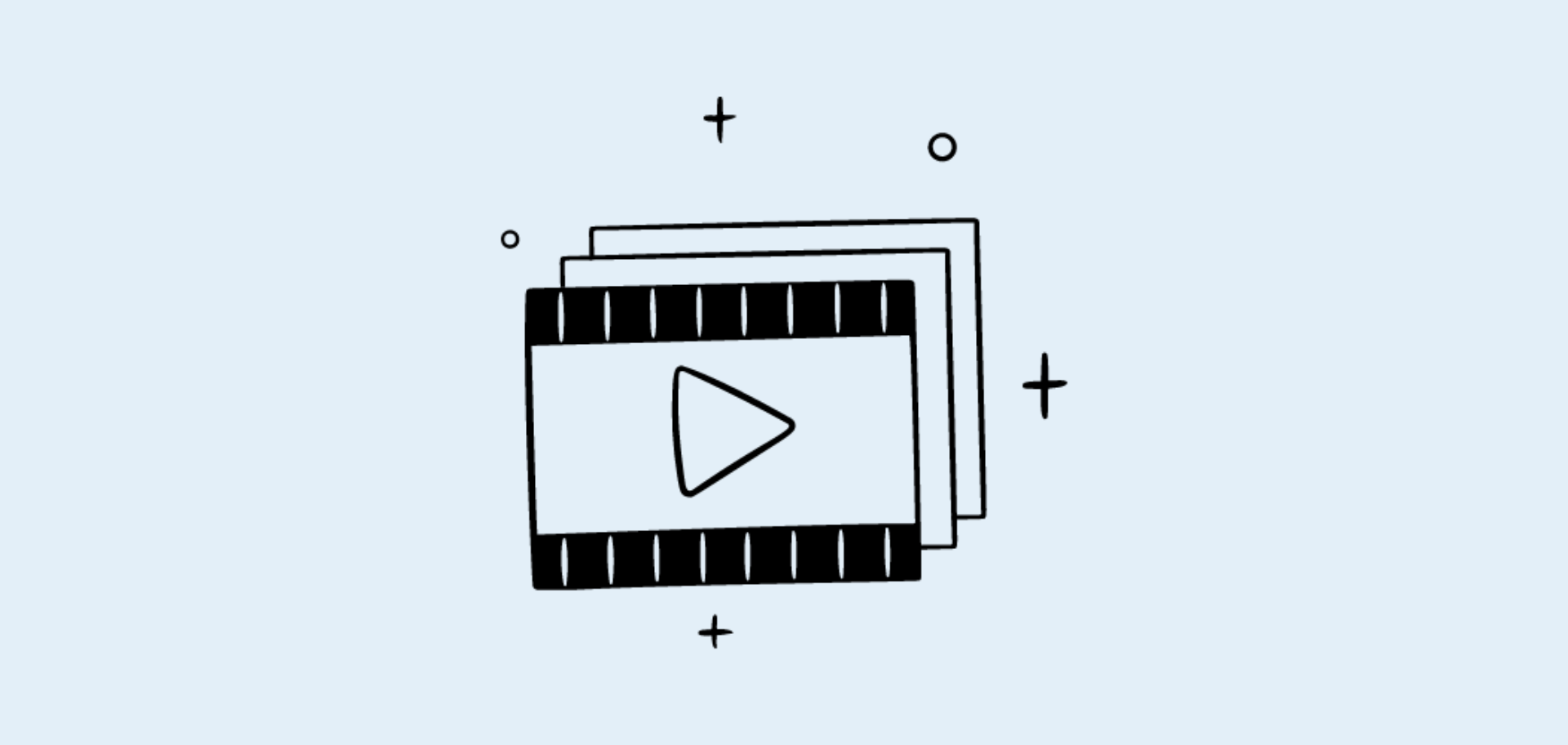 Illustration showing video icon