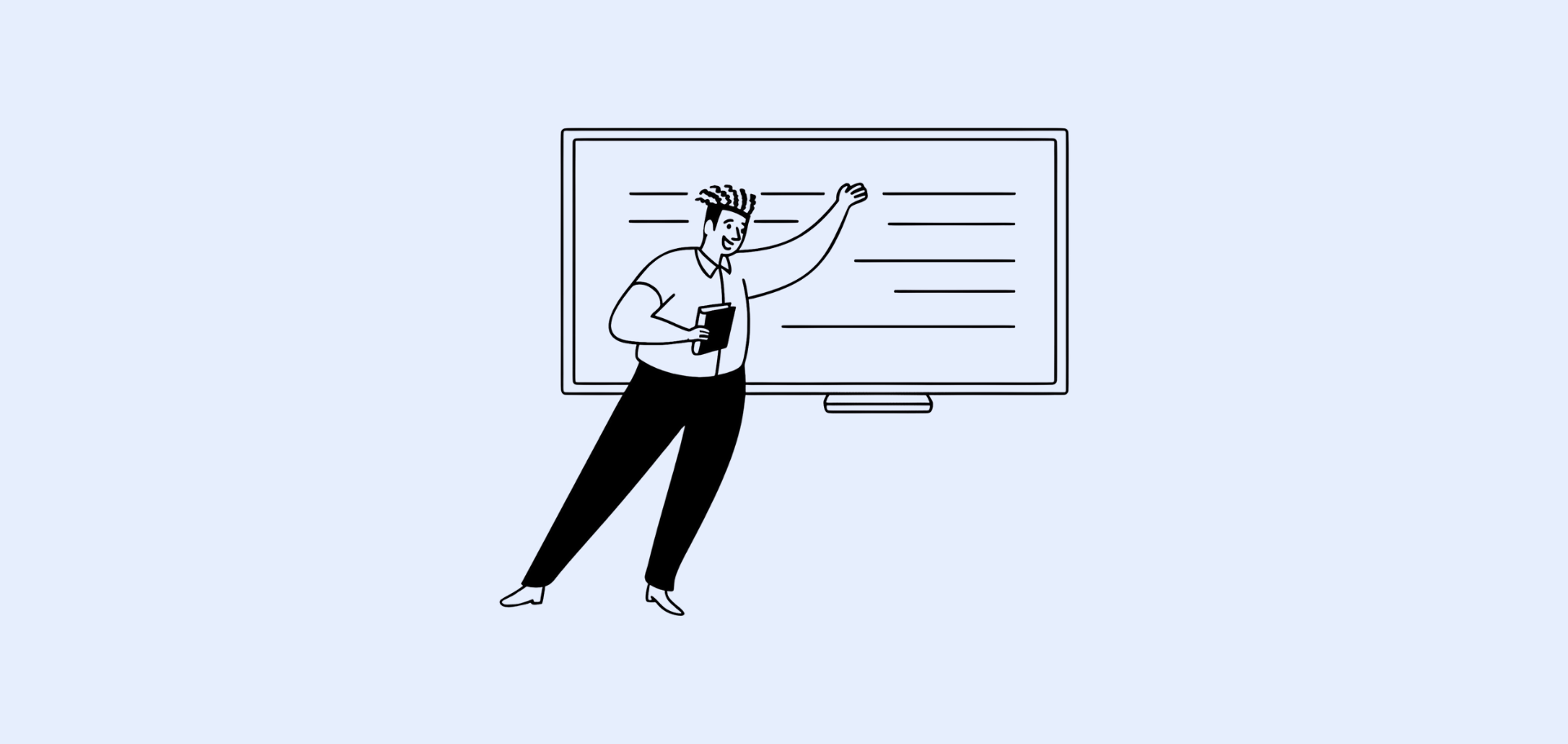 illustration of online teacher