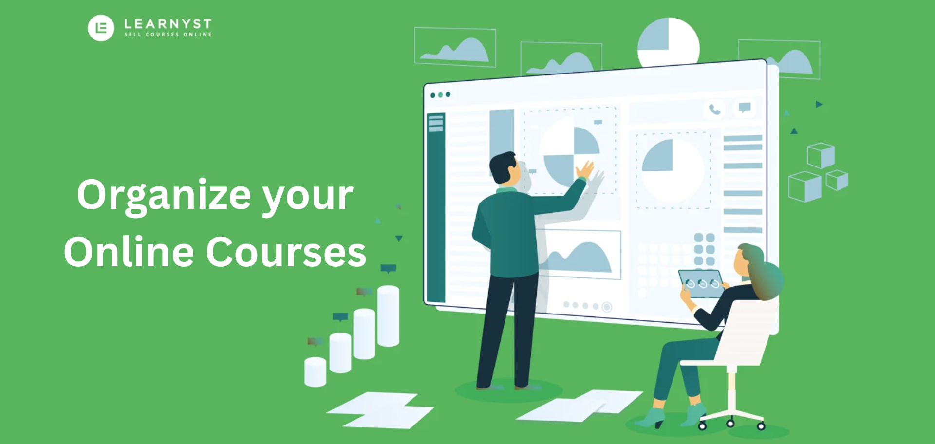 illustration of organize your course poster